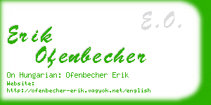 erik ofenbecher business card